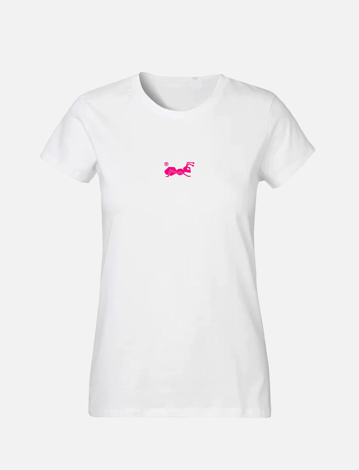Women's T-Shirt with small Ant Logo 100% Soft Cotton