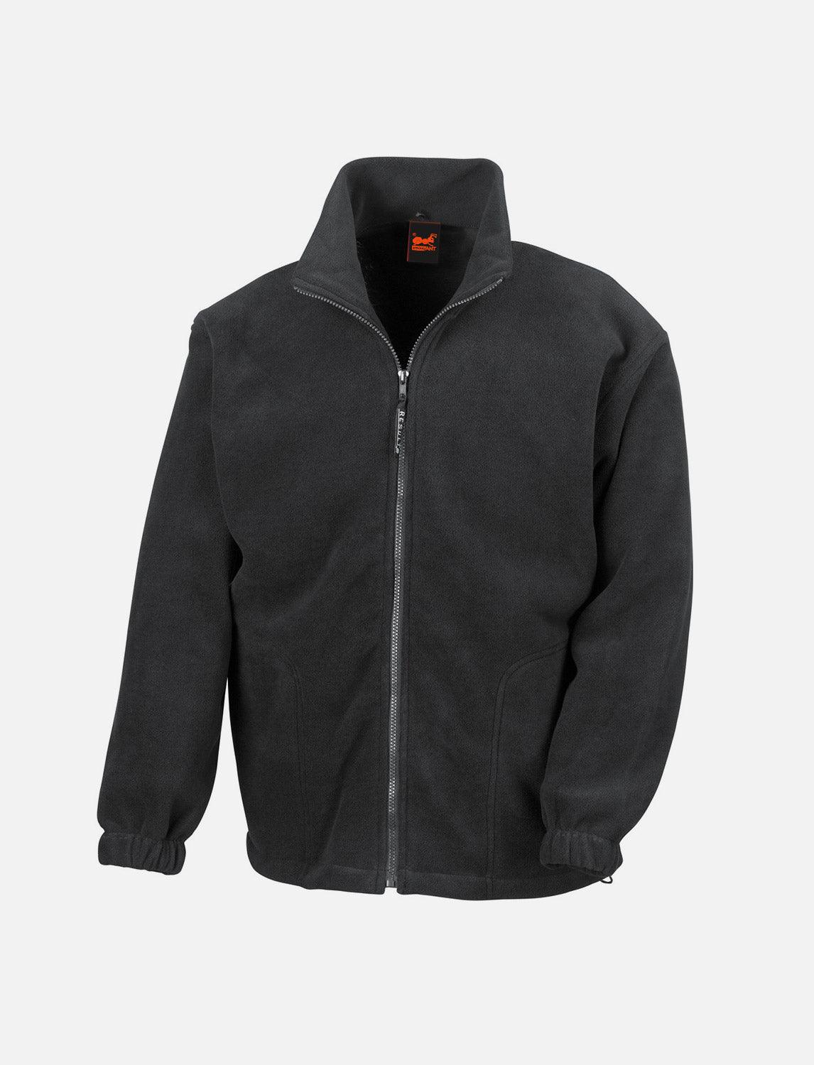 Men's fleece jacket with zip, stand-up collar, sweatshirt zip without hood
