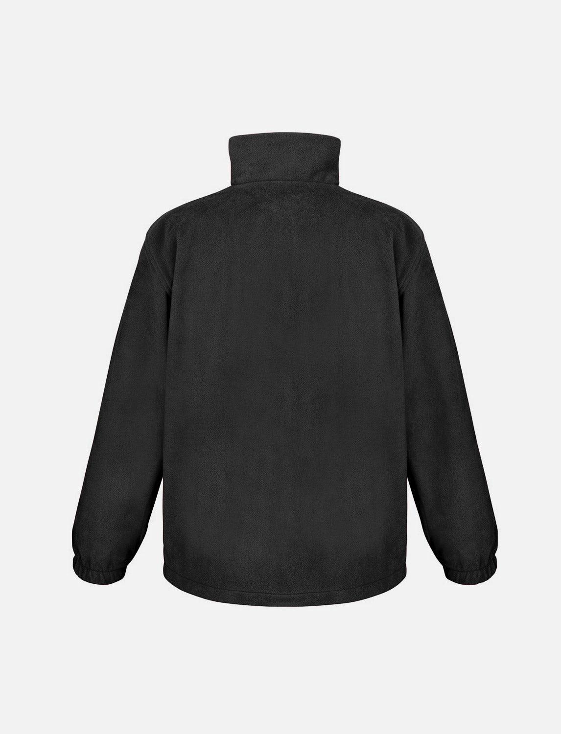 Men's fleece jacket with zip, stand-up collar, sweatshirt zip without hood