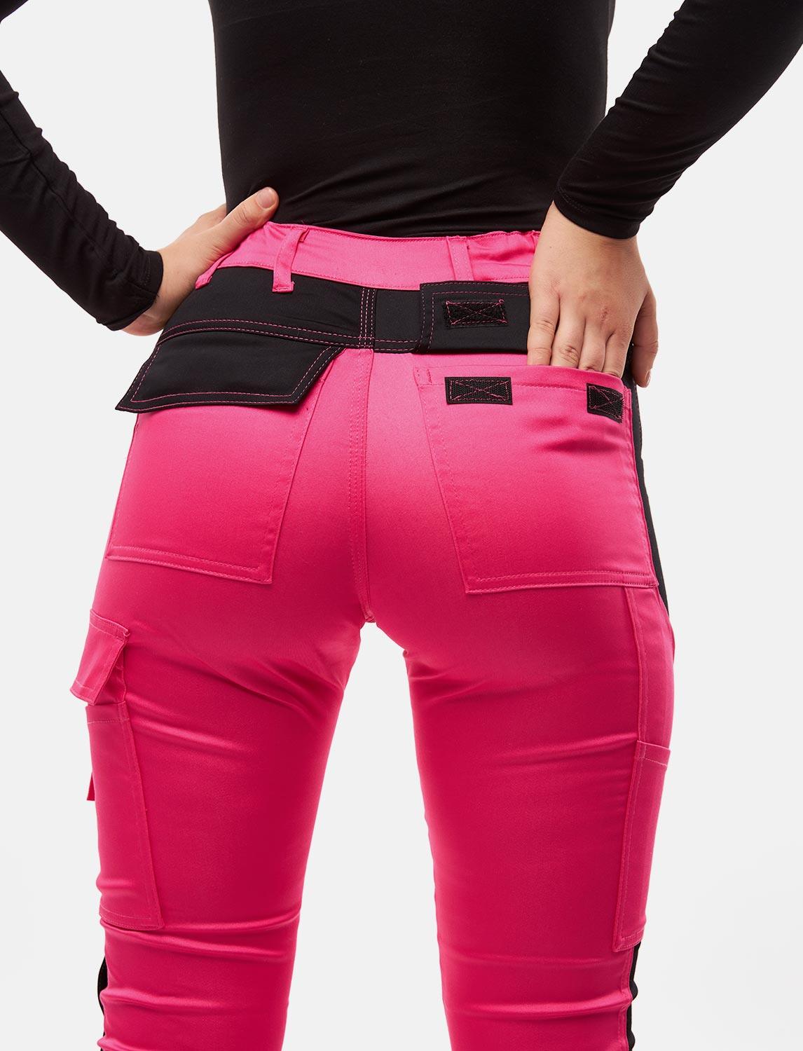 power Stretch women's work trousers slim fit trousers with knee pad pockets