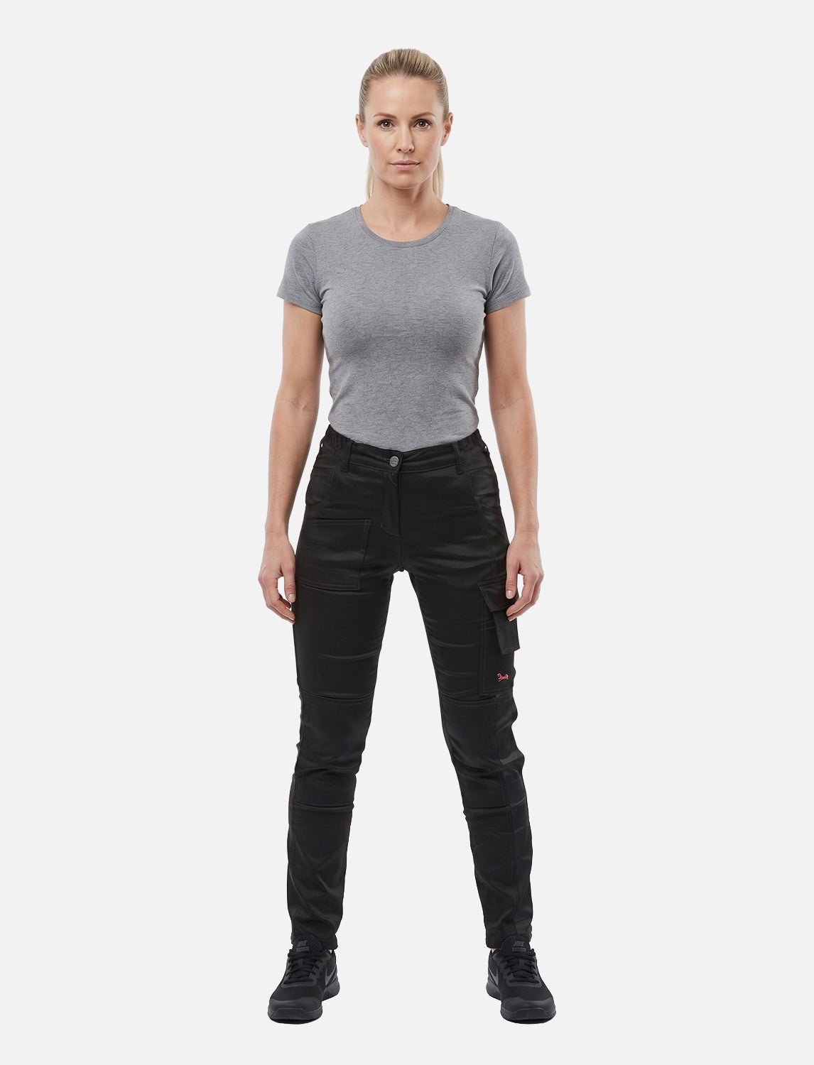 Women's work trousers fully stretch with knee pad pockets Slim Fit