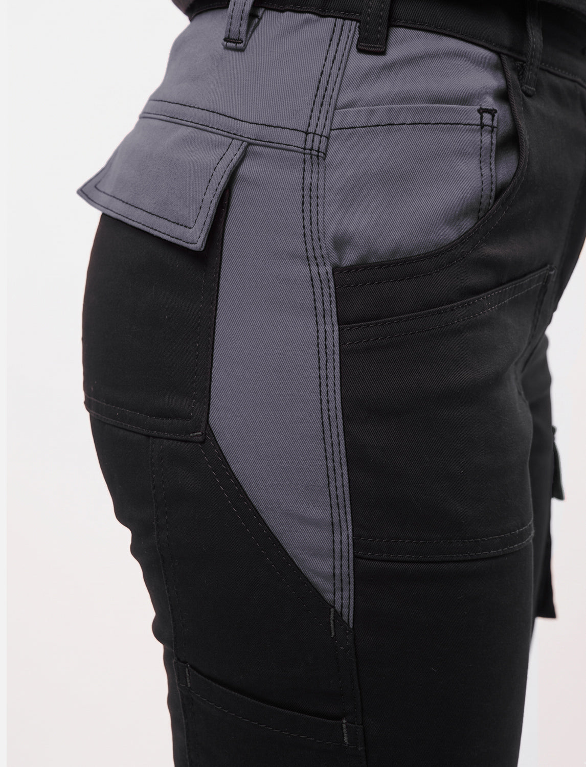 Women's work trousers fully stretch with knee pad pockets Slim Fit