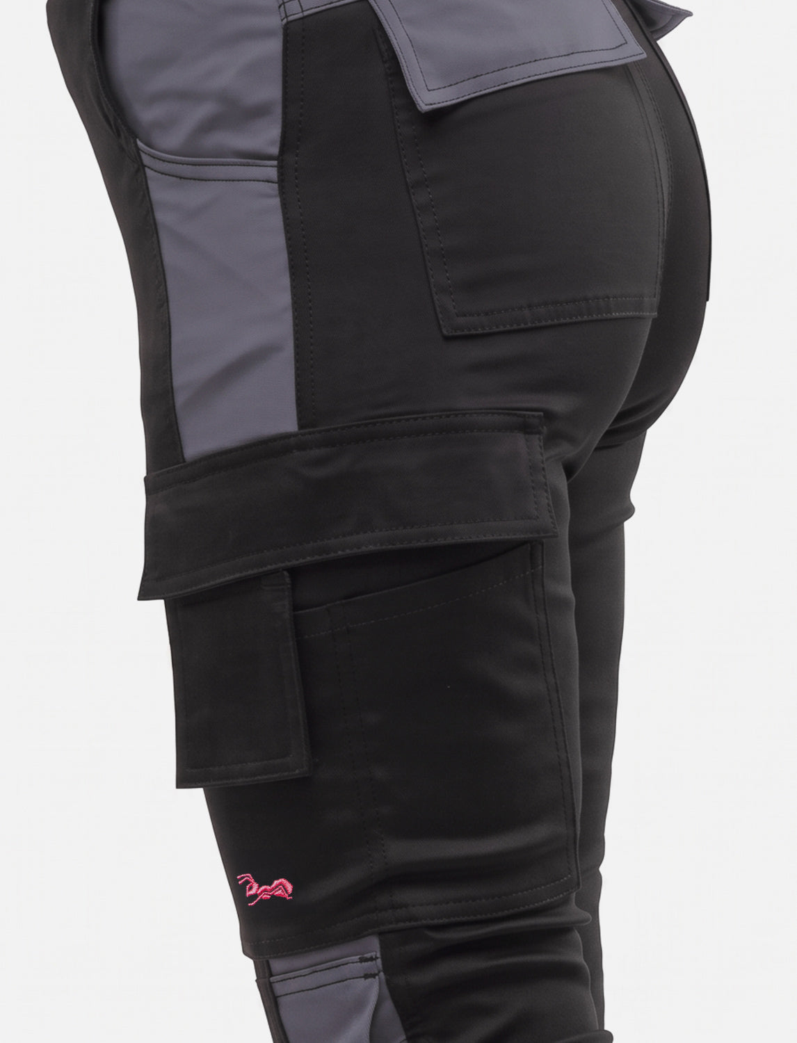 Women's work trousers fully stretch with knee pad pockets Slim Fit