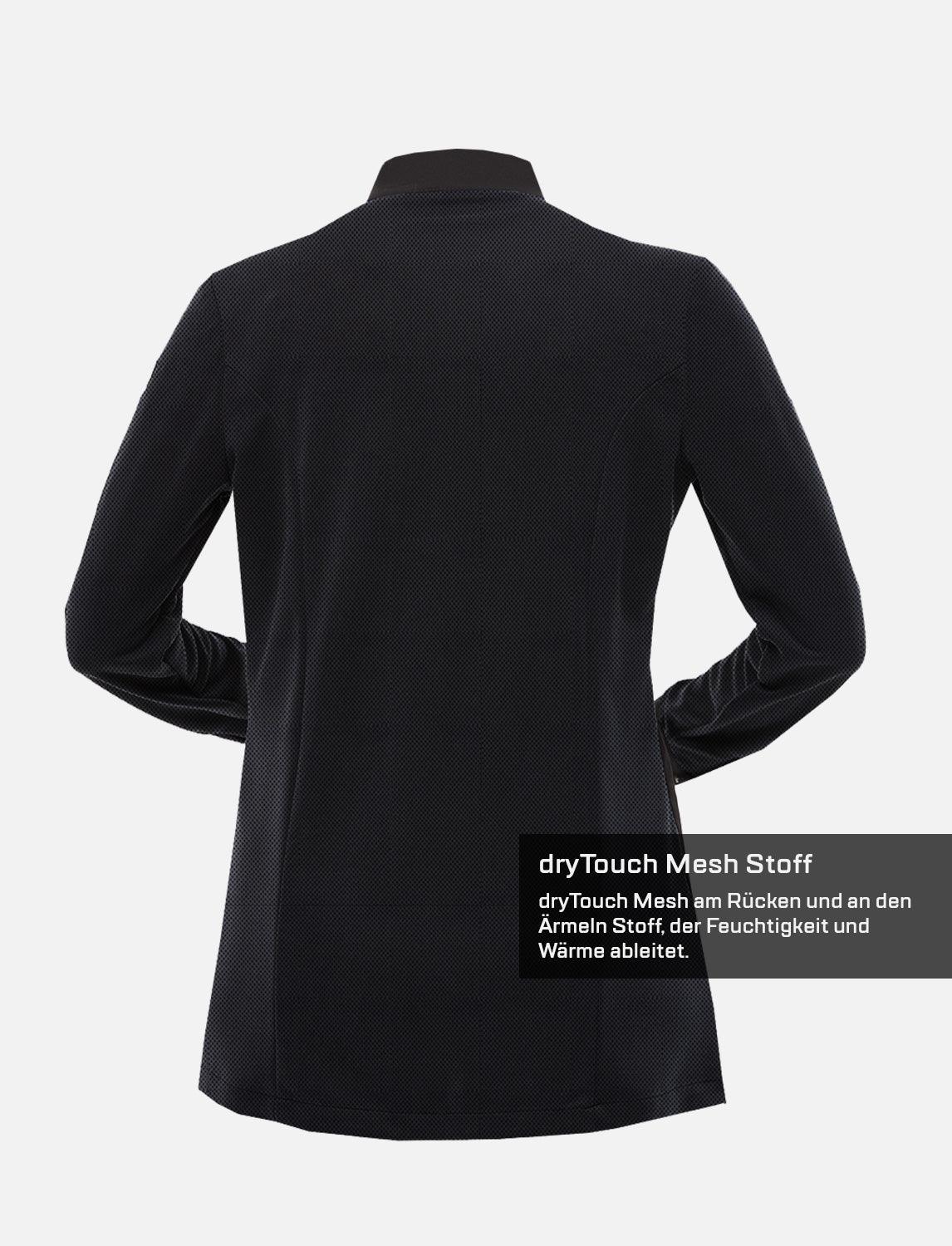 Women's chef's jacket with dryMesh back and sleeves - snap fasteners - long sleeve