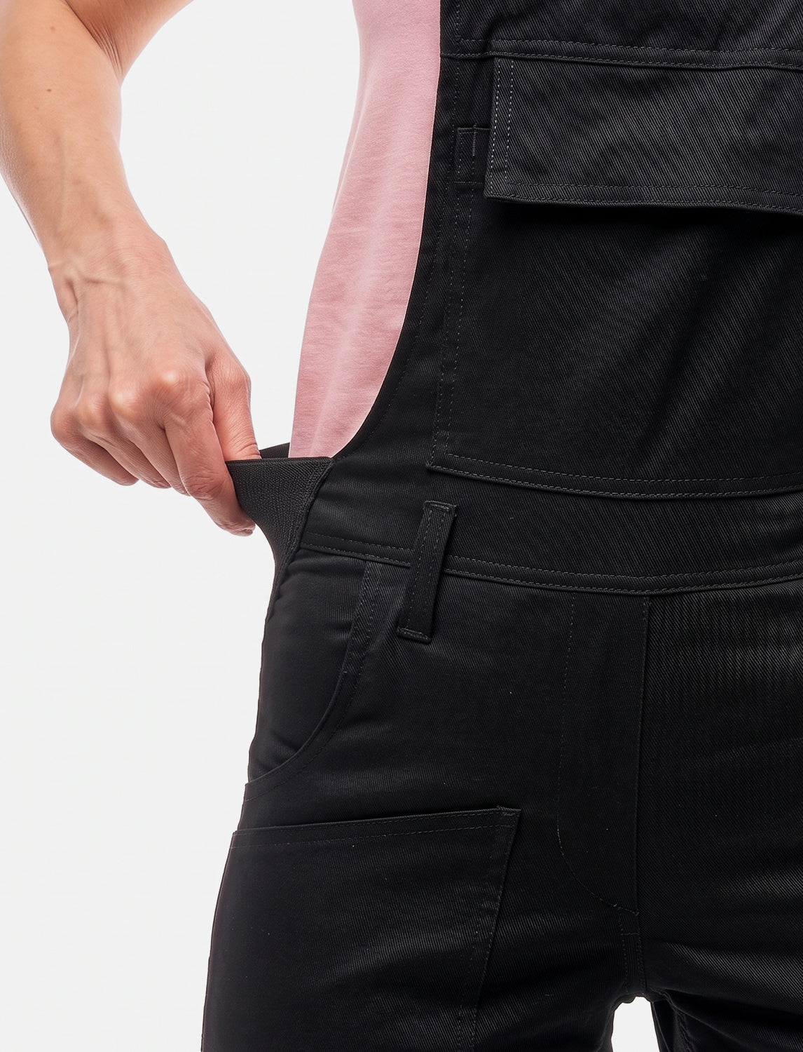 Salopette de travail femme en coton stretch avec poches pour genouillères | StrongAnt D511SCS