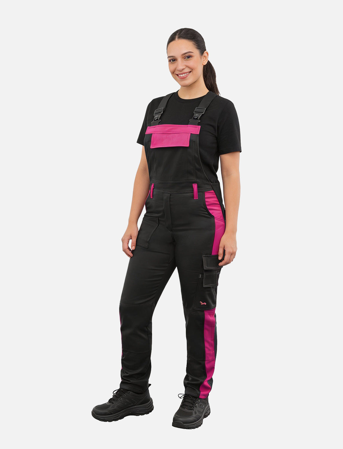 Salopette de travail femme en coton stretch avec poches pour genouillères | StrongAnt D511SCS