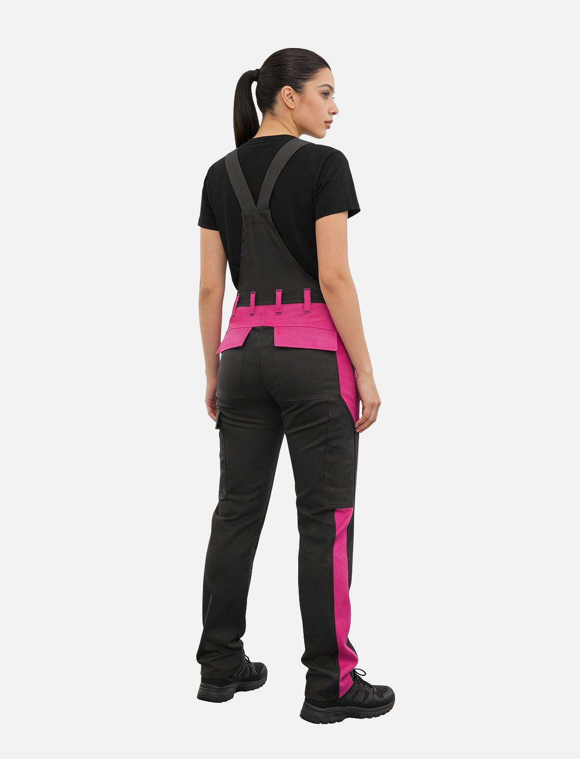 Salopette de travail femme en coton stretch avec poches pour genouillères | StrongAnt D511SCS