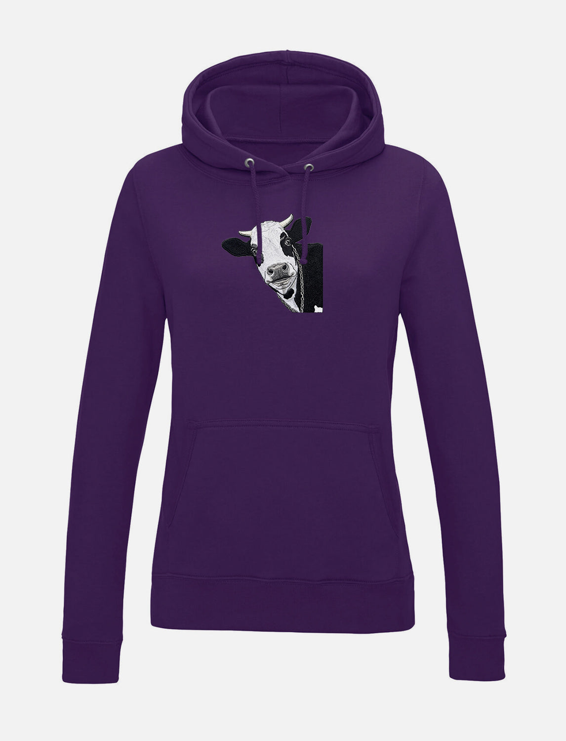 Damen-Hoodie mit Kuhmotiv