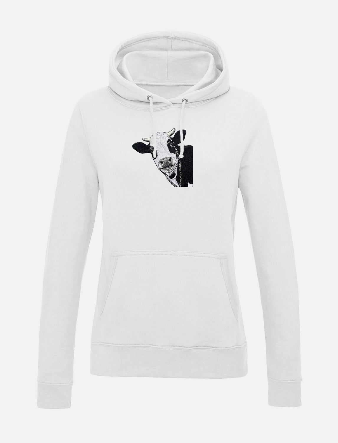 Damen-Hoodie mit Kuhmotiv