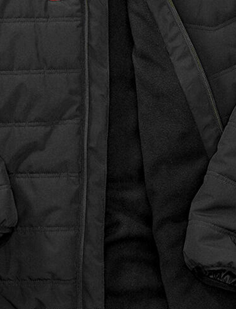Showerproof men's outdoor jacket – breathable, windproof with fleece lining and contrast zips