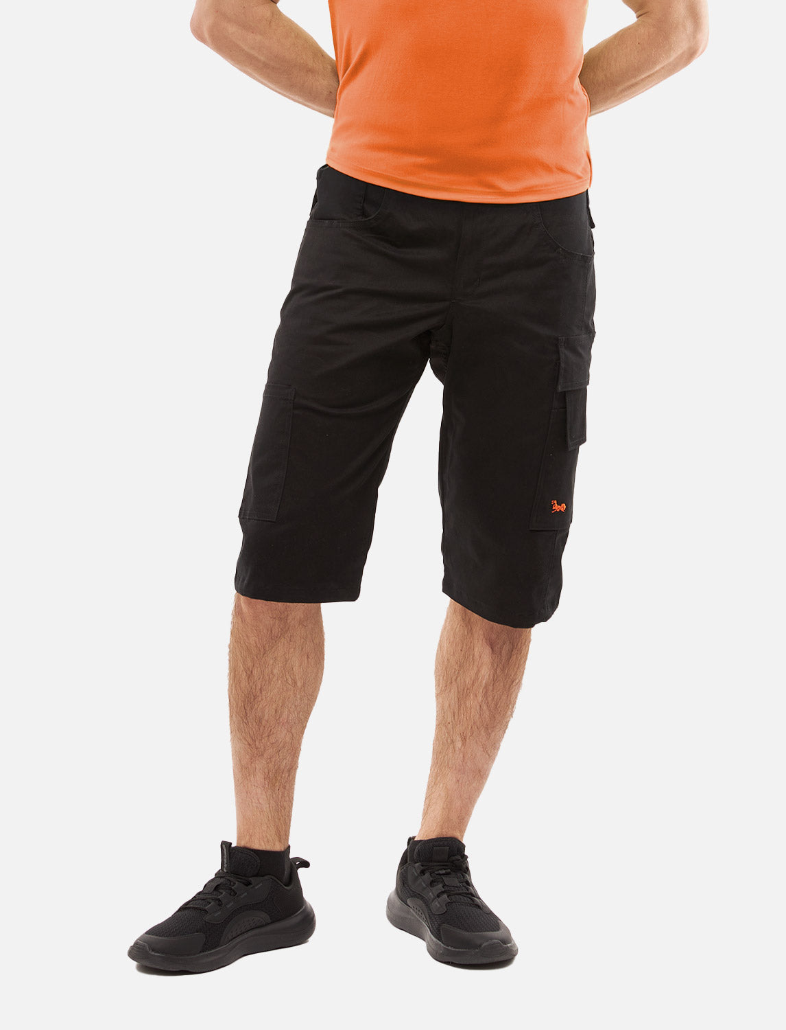 Men's short work trousers stretch strong cotton