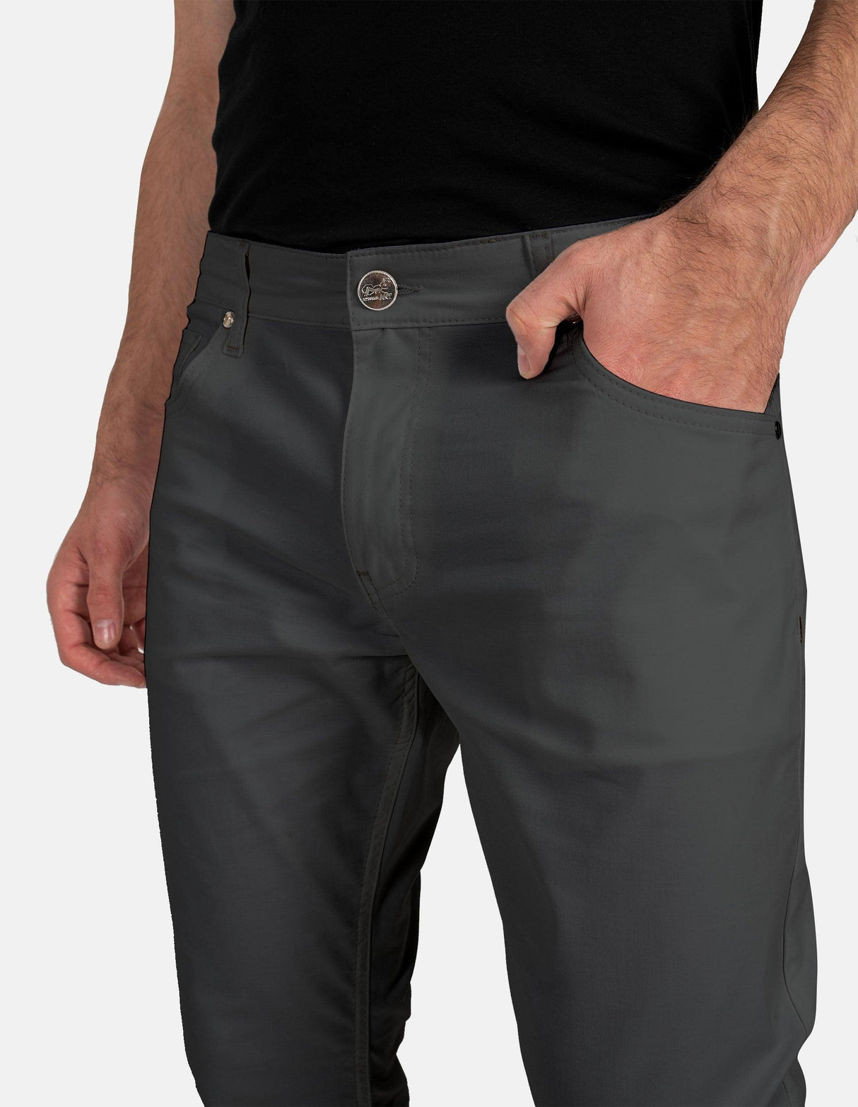 Pantalon chino homme casual en coton stretch, coupe regular | StrongAnt M251