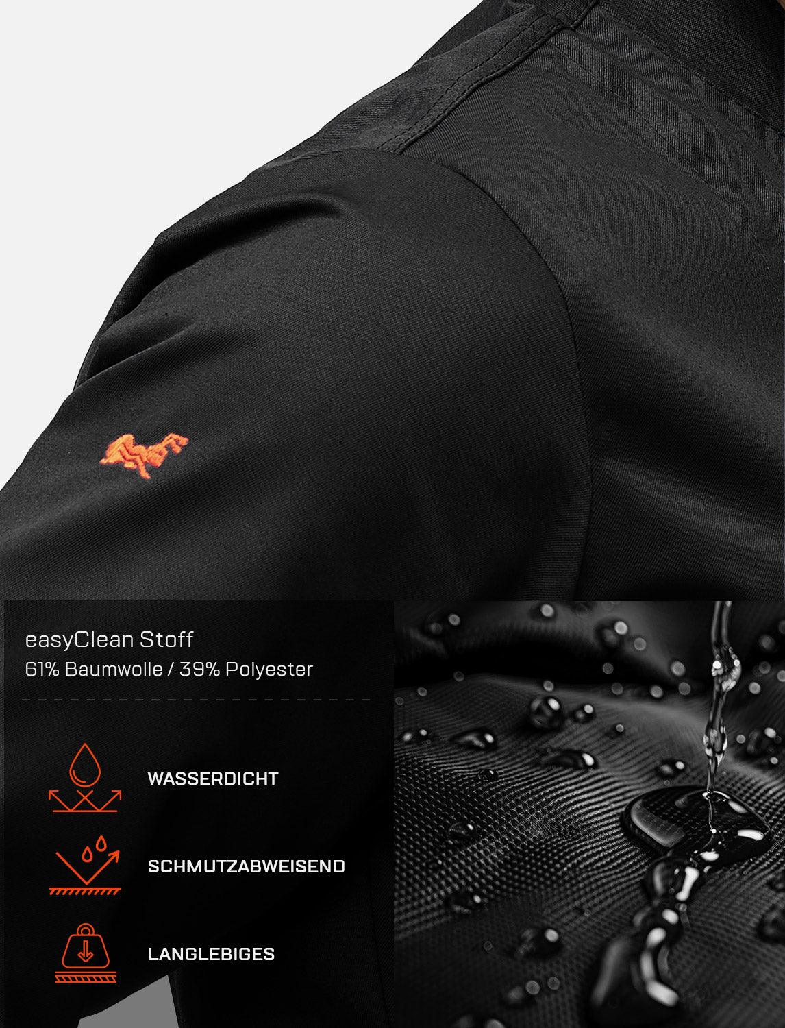 Men's long-sleeved easyMove chef's jacket with dryMesh insert – snap fasteners
