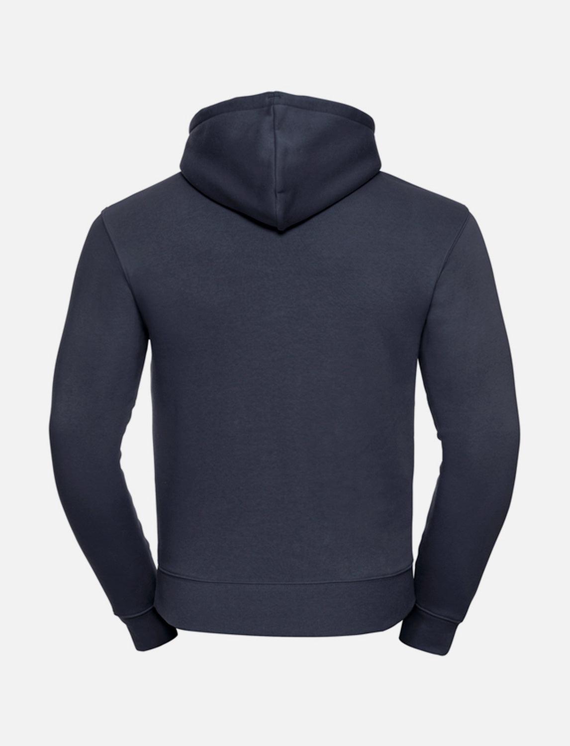 Men's hoodie with kangaroo pocket, double-layered hood, flat drawstring and slim fit