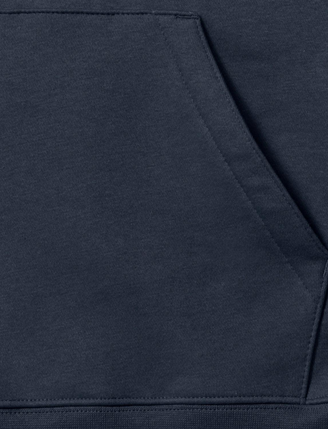 Men's hoodie with kangaroo pocket, double-layered hood, flat drawstring and slim fit