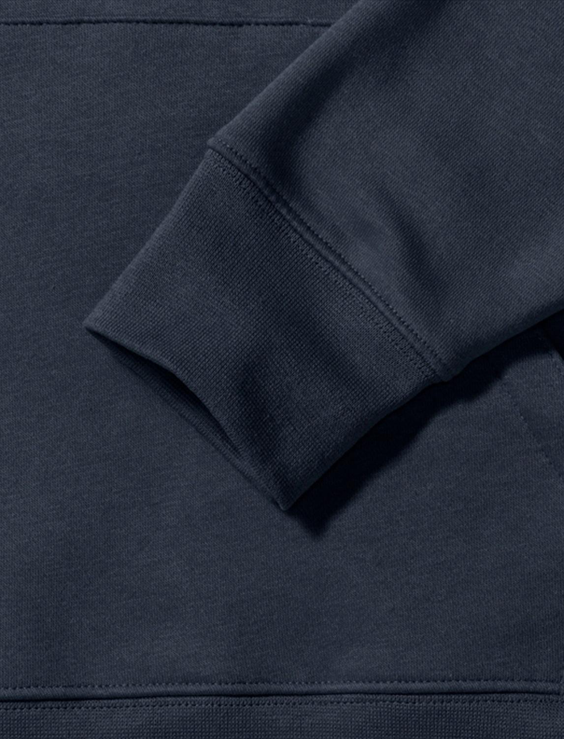 Men's hoodie with kangaroo pocket, double-layered hood, flat drawstring and slim fit