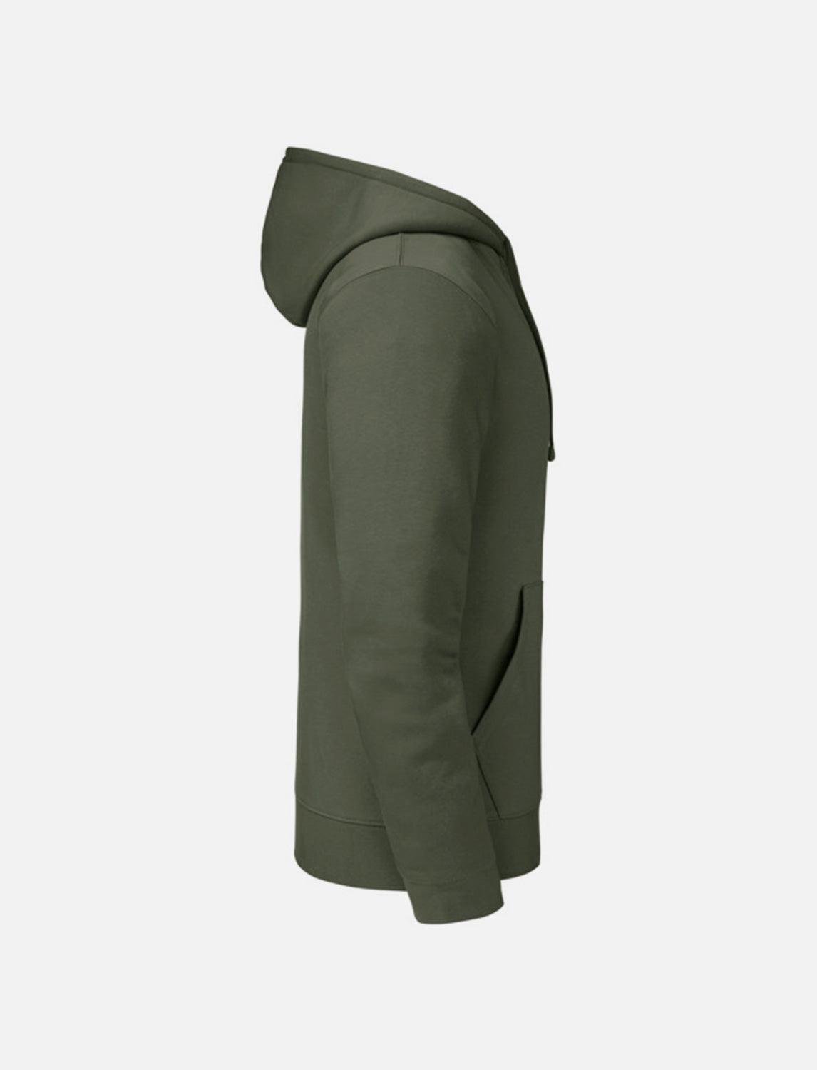 Men's hoodie with kangaroo pocket, double-layered hood, flat drawstring and slim fit