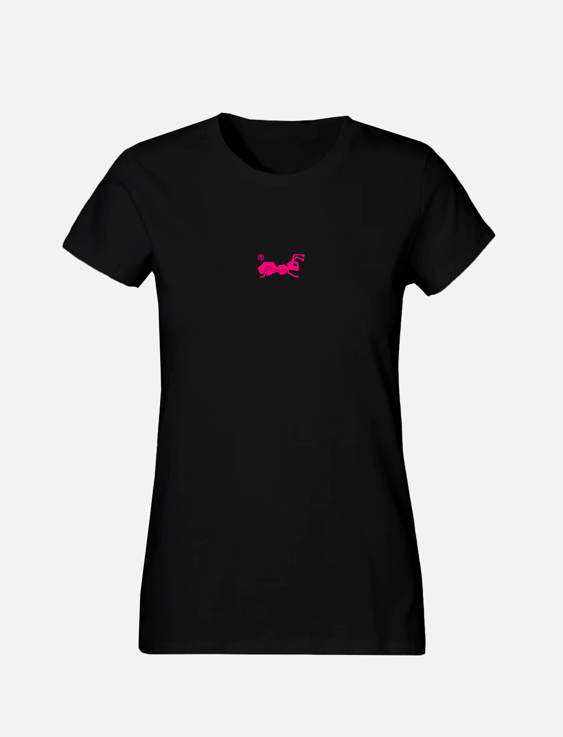 Women's T-Shirt with small Ant Logo 100% Soft Cotton