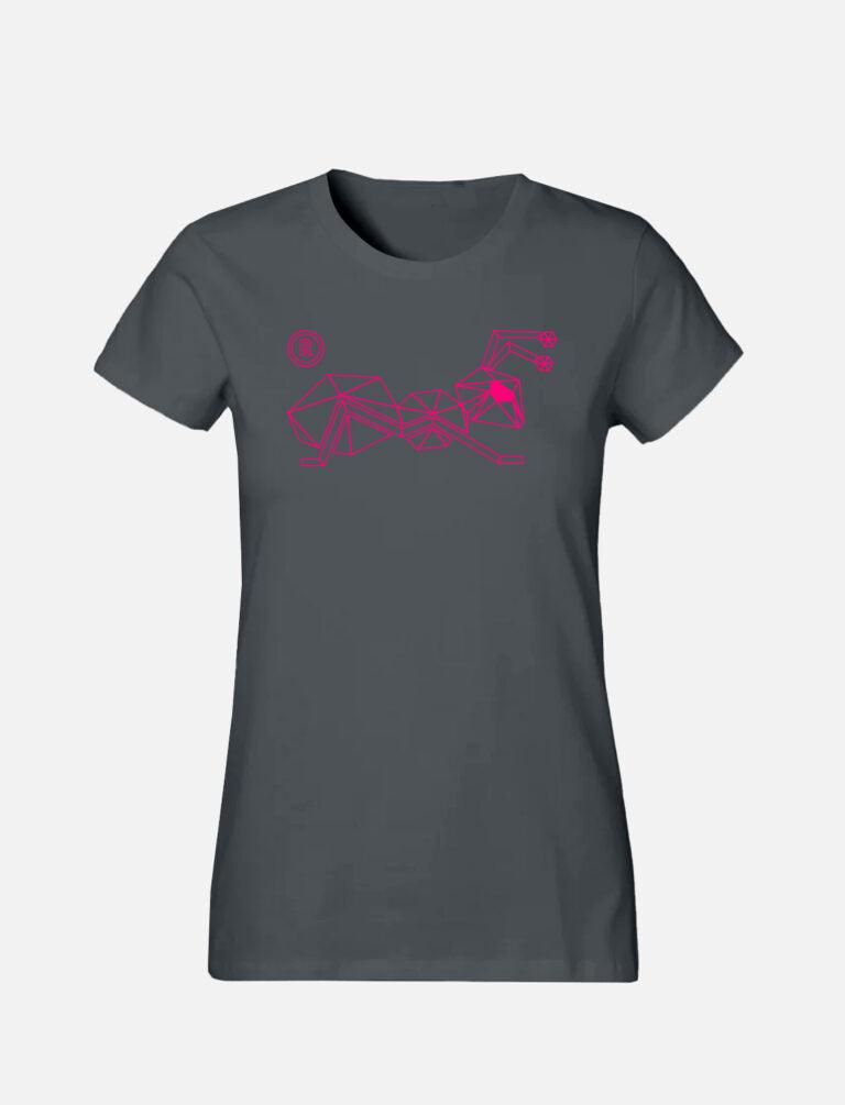 Women's T-Shirt with large line Ant logo 100% soft cotton