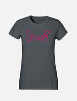 Women's T-Shirt with large line Ant logo 100% soft cotton