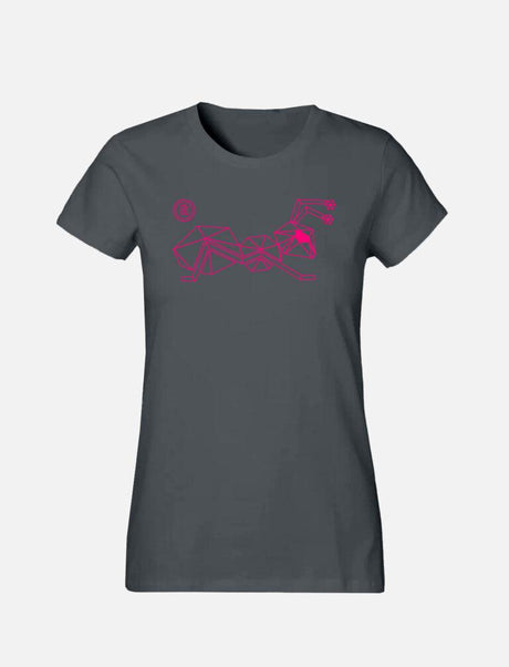 Women's T-Shirt with large line Ant logo 100% soft cotton