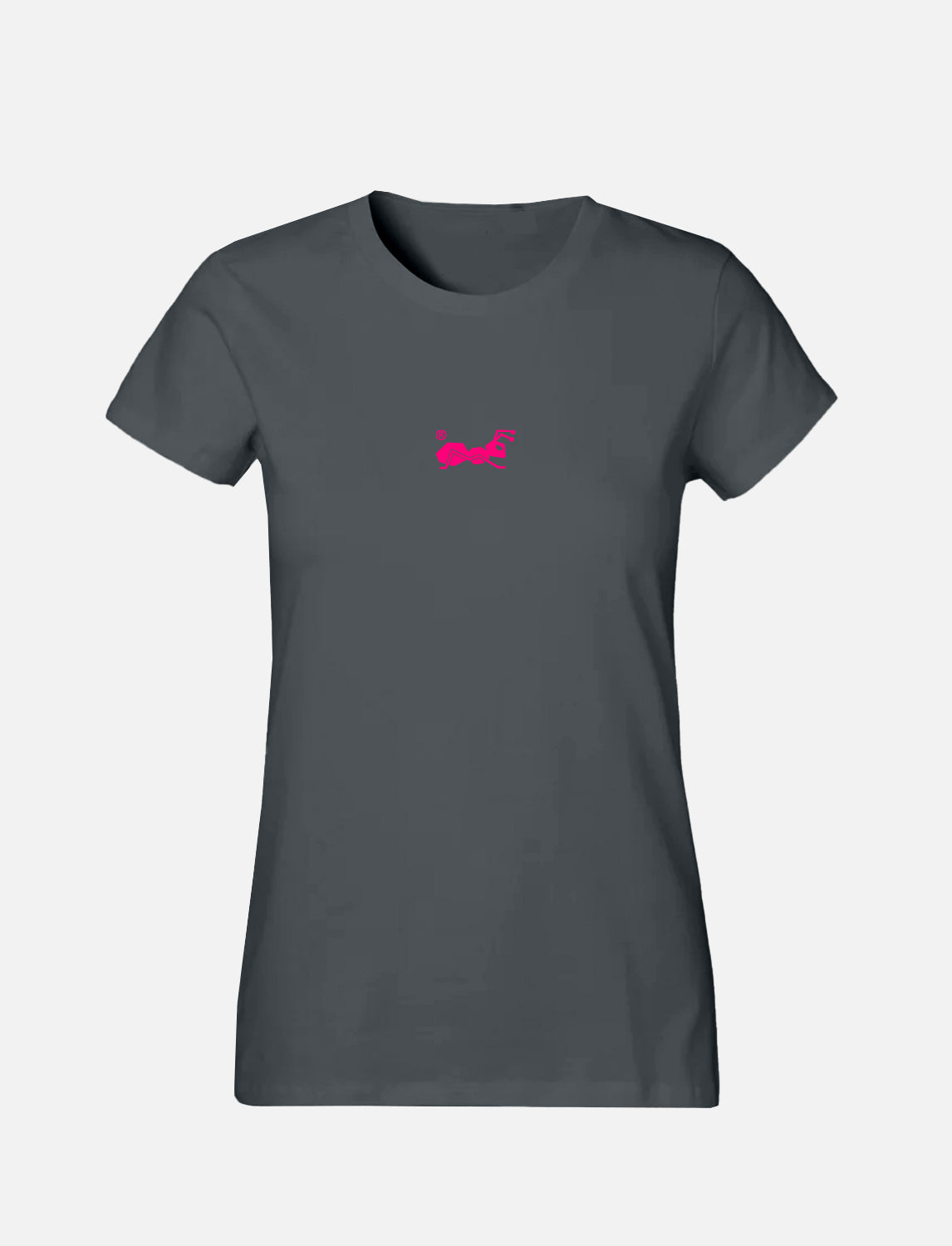 Women's T-Shirt with small Ant Logo 100% Soft Cotton