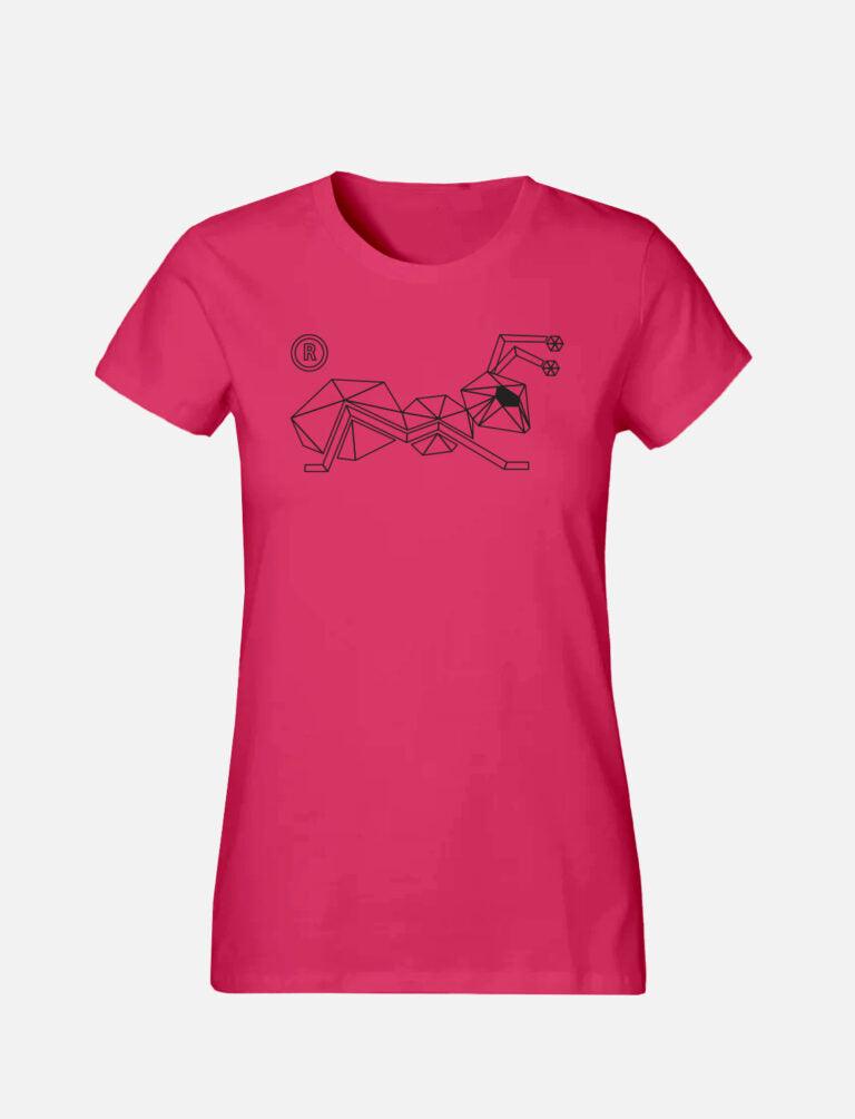 Women's T-Shirt with large line Ant logo 100% soft cotton