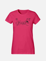 Women's T-Shirt with large line Ant logo 100% soft cotton