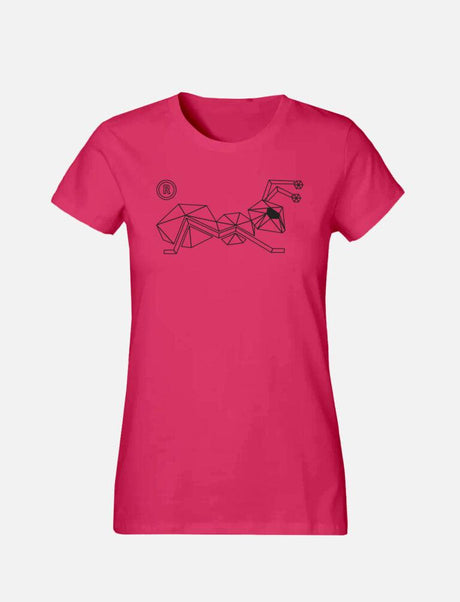 Women's T-Shirt with large line Ant logo 100% soft cotton