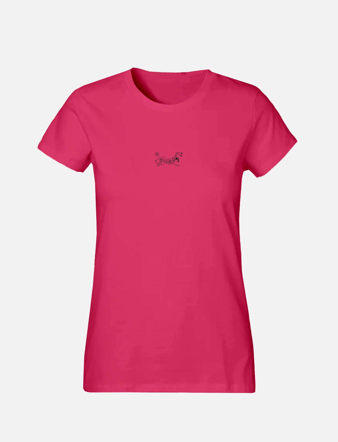 Women's T-Shirt with small line Ant Logo 100% Soft Cotton