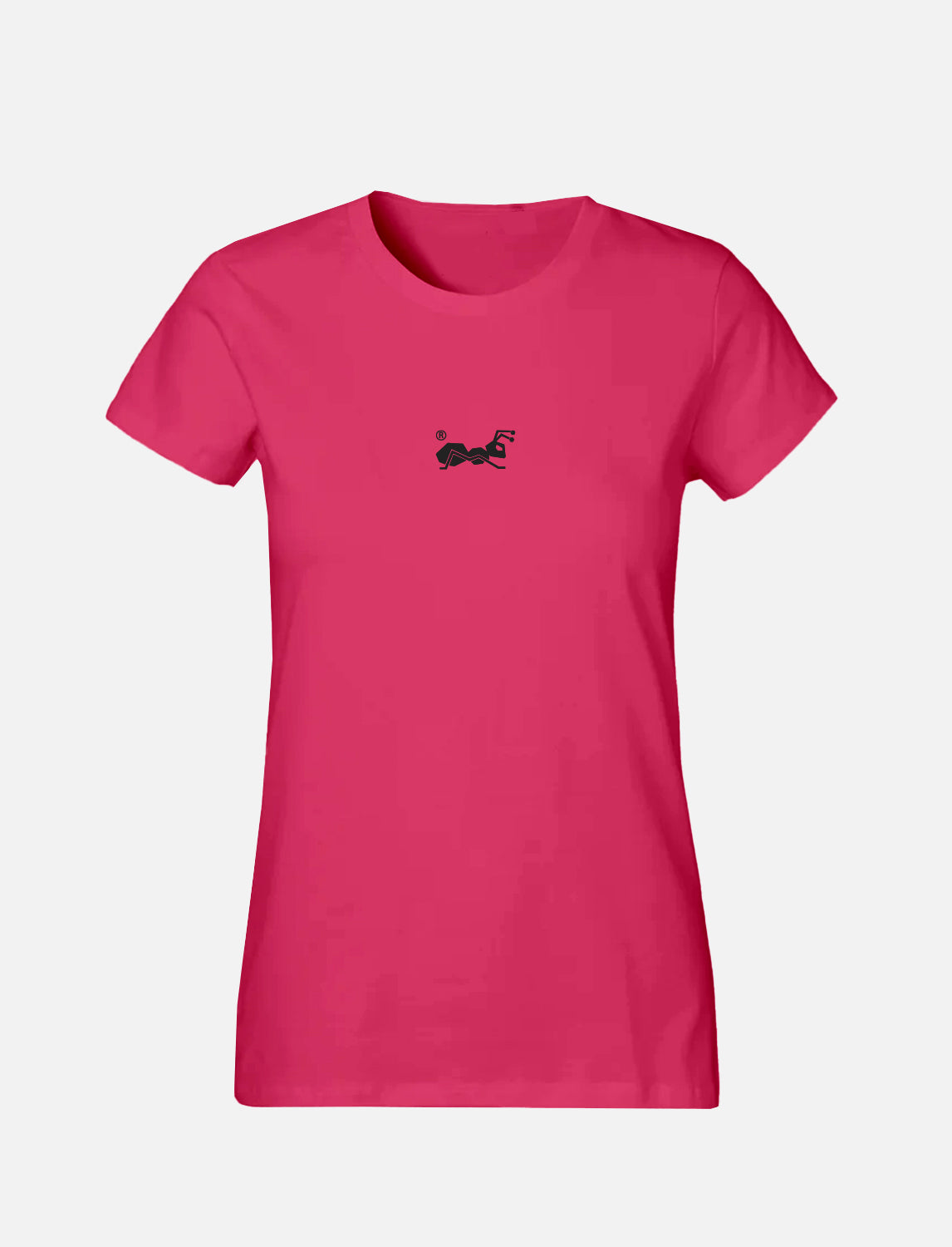 Women's T-Shirt with small Ant Logo 100% Soft Cotton