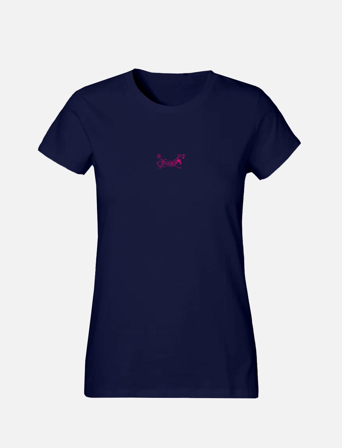 Women's T-Shirt with small line Ant Logo 100% Soft Cotton
