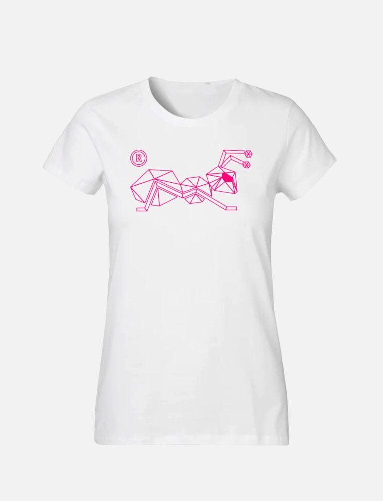 Women's T-Shirt with large line Ant logo 100% soft cotton
