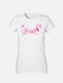 Women's T-Shirt with large line Ant logo 100% soft cotton