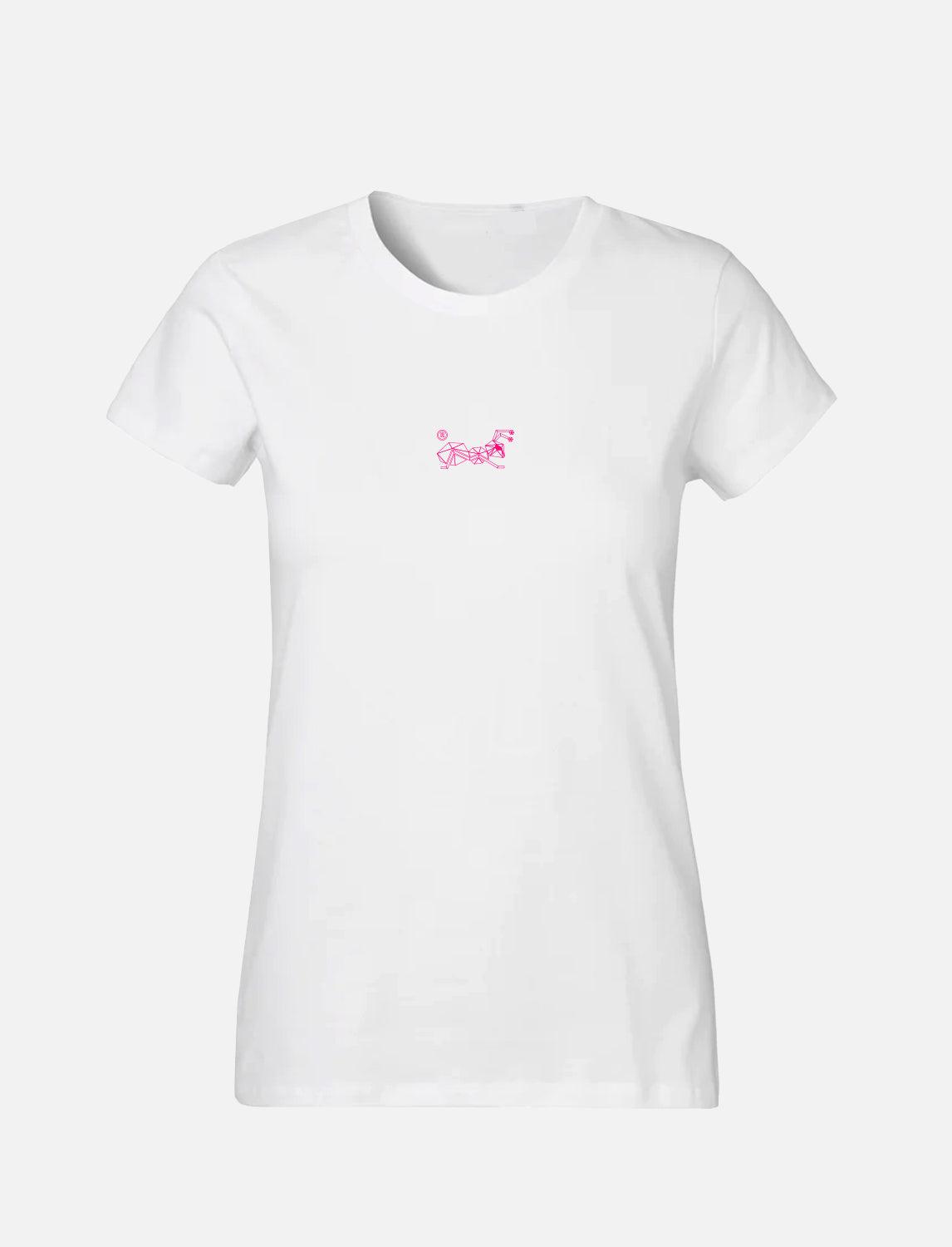 Women's T-Shirt with small line Ant Logo 100% Soft Cotton
