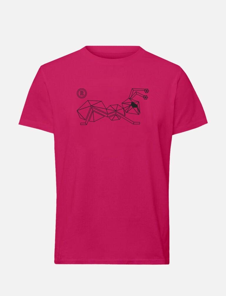 Men's T-shirt with large line Ant logo 100% heavy cotton