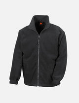 Men's fleece jacket with zip, stand-up collar, sweatshirt zip without hood
