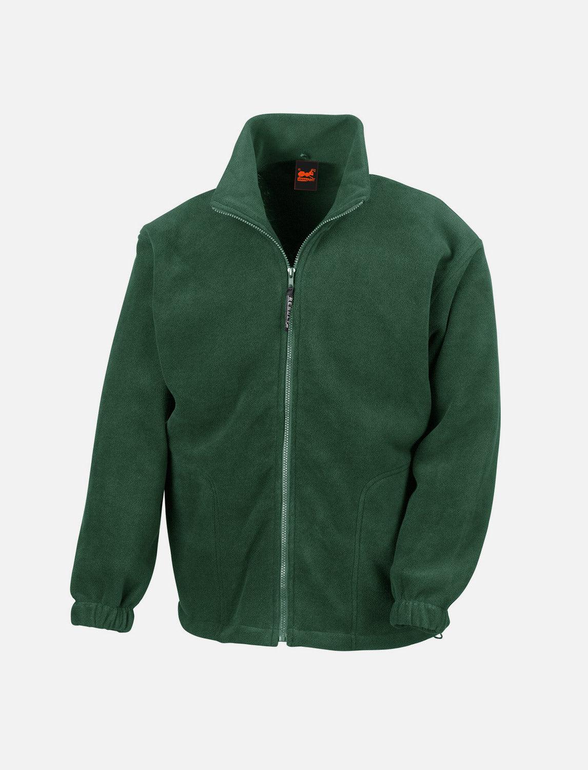 Men's fleece jacket with zip, stand-up collar, sweatshirt zip without hood