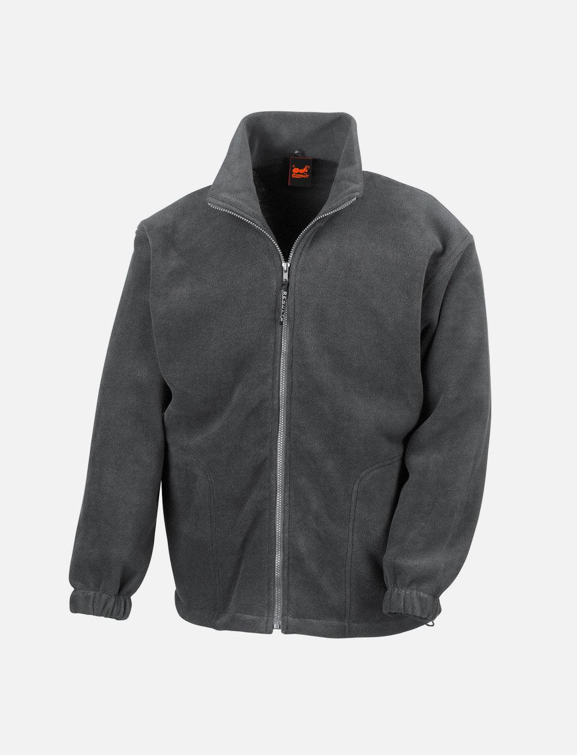 Men's fleece jacket with zip, stand-up collar, sweatshirt zip without hood