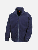 Men's fleece jacket with zip, stand-up collar, sweatshirt zip without hood