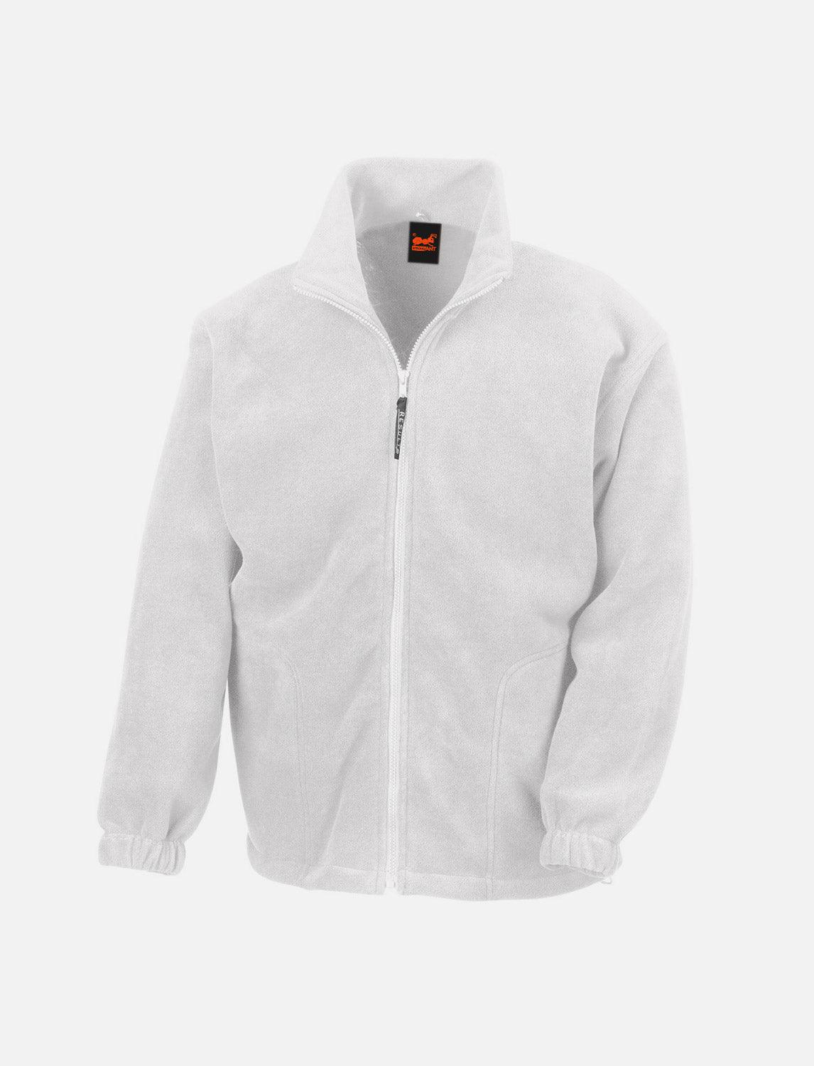 Men's fleece jacket with zip, stand-up collar, sweatshirt zip without hood