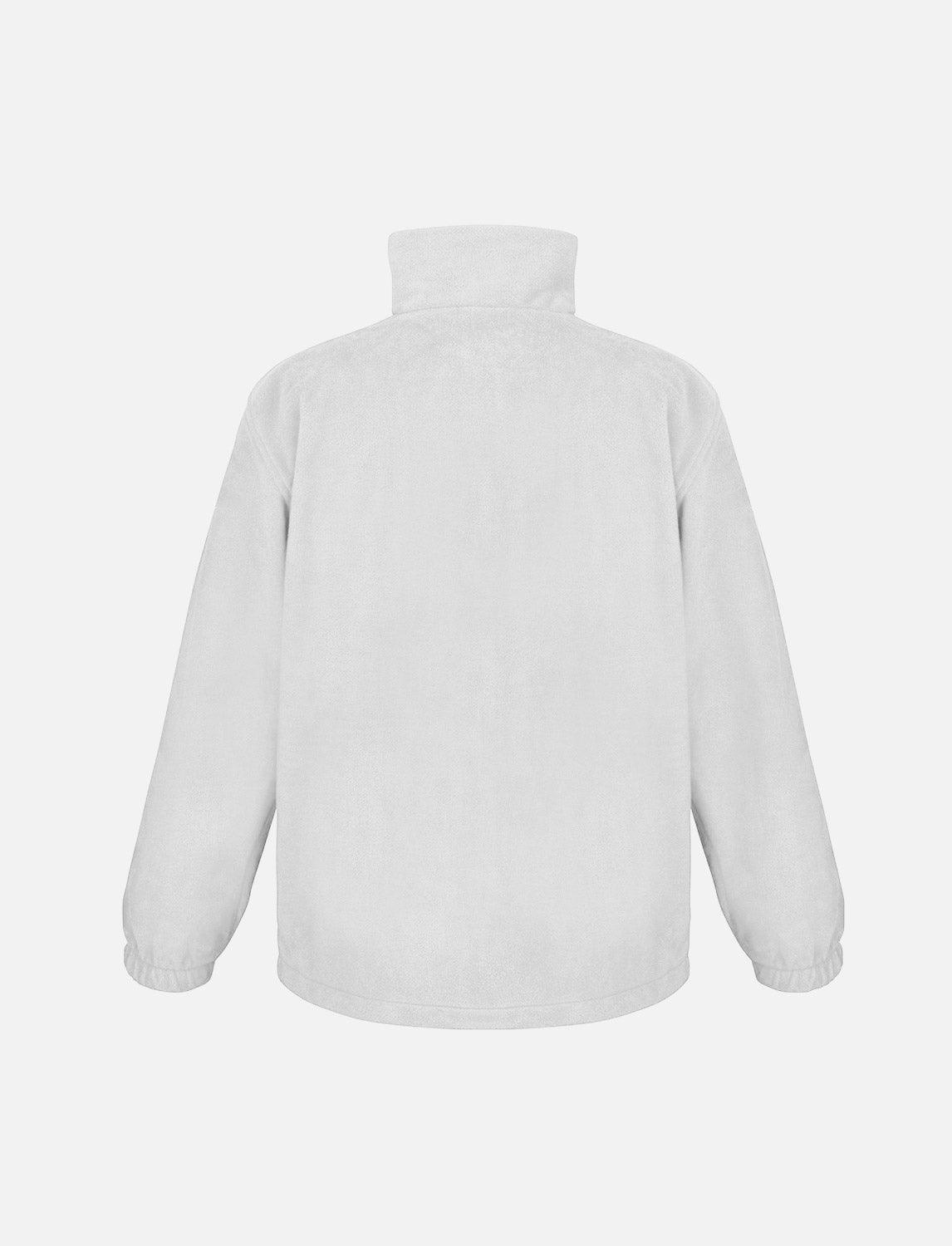 Men's fleece jacket with zip, stand-up collar, sweatshirt zip without hood