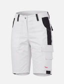 Women's short work trousers white made of stretch strong cotton