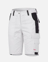 Women's short work trousers white made of stretch strong cotton