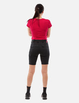 Women's short work trousers stretch strong cotton slim fit