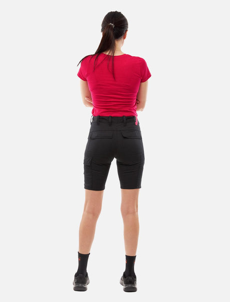 Women's short work trousers stretch strong cotton slim fit