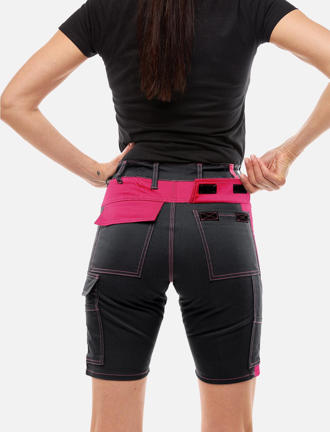 Women's short work trousers stretch strong cotton slim fit