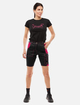 Women's short work trousers stretch strong cotton slim fit