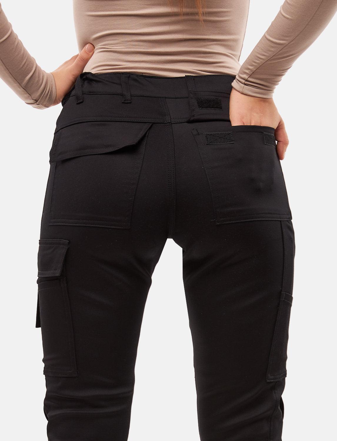 power Stretch women's work trousers slim fit trousers with knee pad pockets