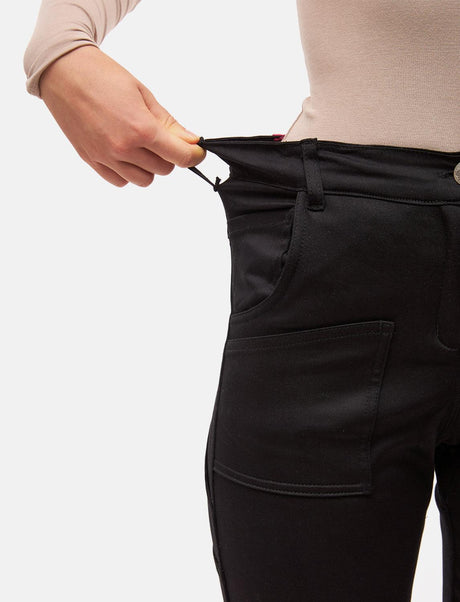 Pantalon de travail femme power Stretch Slim Fit avec poches pour genouillères
